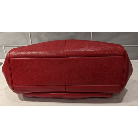 COACH Vintage Red Leather Madison Madeline East West Satchel & Matching Wallet - Picture 15 of 16